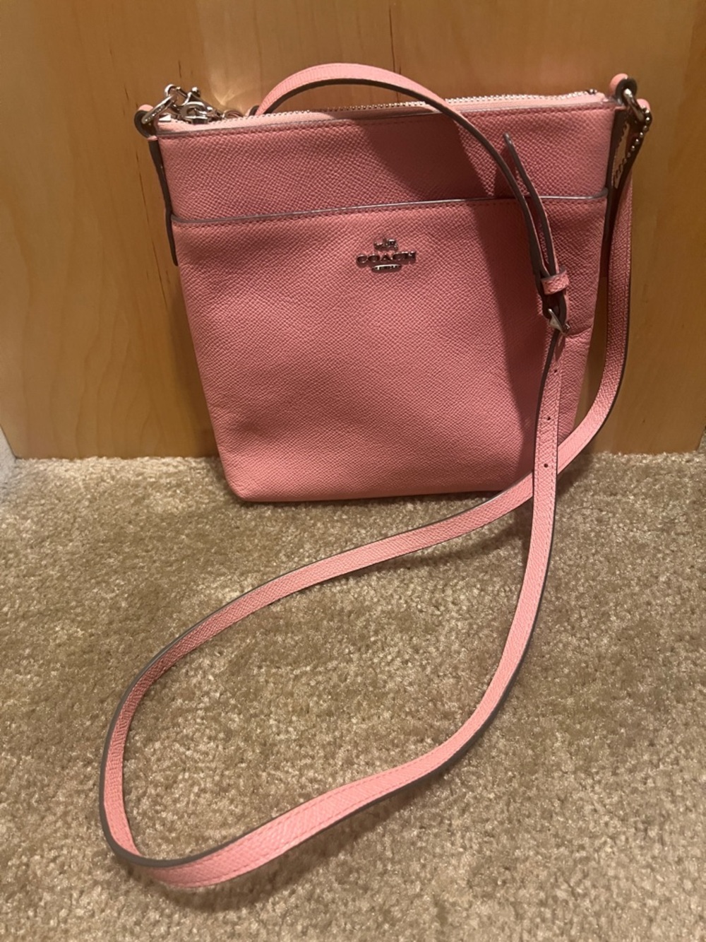 Coach Pink Crossbody Bag - Pebbled Leather - Picture 2 of 4